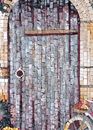 Front Door with Flowers Mosaic, 32"x40" close-up