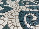 Mosaik Floral Grün Creme, 80 cm Zoom