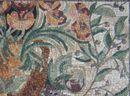 Flowers with Wine Mosaic, 48"x36" close-up