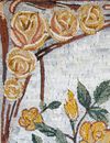 Yellow Roses and Butterfly Mosaic, 130x70 см крупным планом