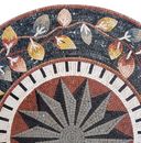 Round Colorful Leaves Mosaic, 52" close-up