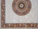 Earthy Rose Patterned Square Rug Mosaic, 79" close-up
