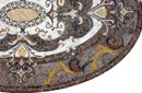 Ornate Oval-Shaped Rug Mosaic close-up