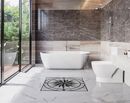 Grauer Kompass Mosaik, 80 cm in Ihrem Zuhause