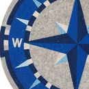 Blaue Kompassrose Mosaik, 150 cm Zoom