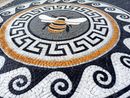 Mosaik Biene Mediterran Zoom