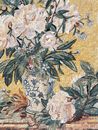 White Peonies Mosaic Wall Art close-up
