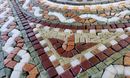 Green and Brown Braid Mosaic, 36" close-up