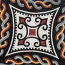 Мозаика, плетеный орнамент крупным планом