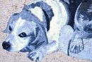 Greyscale Beagles Mosaic close-up