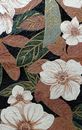 White Magnolia Flowers Mosaic, 42"x65" close-up
