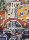 Venice Landscape Mosaic, 24"x36" close-up