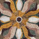 Natural Art Deco Mosaic Medallion, 40" close-up