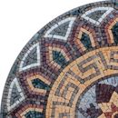 Gold and Red Mosaic Medallion, 32" close-up