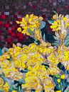 Van Gogh Poppy Flowers Mosaic Reproduction крупным планом