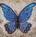 Azure Blue Butterfly Mosaic, 30" close-up