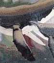 Humpback Whale Arched Mosaic Wall Art close-up