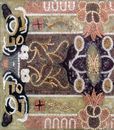 Eclectic Tapestry-Inspired Rug Mosaic close-up