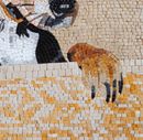 Black and Brown Dachshund Mosaic close-up