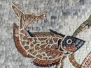 Two Fish and a Coral Reef Mosaic close-up