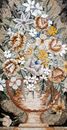 Mosaik Blumengesteck in Vase Zoom