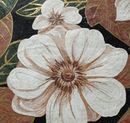 White Magnolia Flowers Mosaic, 42"x65" close-up