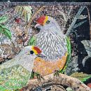 Red-Spotted Birds Mosaic close-up