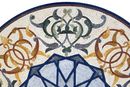 Mehrfarbiges Sternmuster Mosaik Medaillon Kunstwerk, 120 cm Zoom