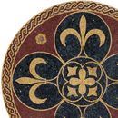 Red Fleur-de-lis Mosaic, 48" close-up