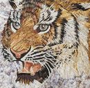 Fauchender Tiger Mosaik Zoom