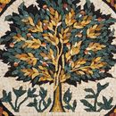 Runde Reproduktion Baum des Lebens Mosaik, 90 cm Zoom