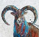 Aries Ram Mosaic крупным планом