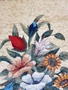 Stone Vase of Flowers Mosaic крупным планом
