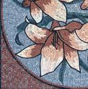 Pink Lilies Mosaic Tile, 60" close-up