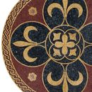Red Fleur-de-lis Mosaic, 48" close-up