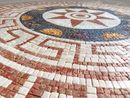 Grecian Print Sunburst Mosaic close-up
