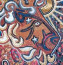 Colorful Leo Zodiac Mosaic Wall Art close-up