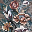 Large Flowers Display Mosaic, 60"x24" close-up