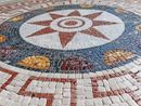 Grecian Print Sunburst Mosaic close-up