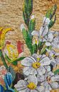 Vase with Yellow and White Flowers Mosaic close-up