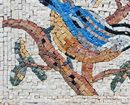 Blue Tit Bird Mosaic close-up