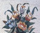 Mixed Flowers in Vase Mosaic close-up