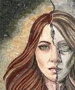 Gemini Woman Mosaic крупным планом
