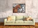 Pair of Horses Mosaic Mural in your home