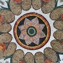 Mosaik Blumen und Sterne, 100 cm Zoom