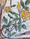 Yellow Roses and Butterfly Mosaic, 130x70 см крупным планом