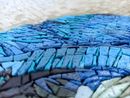 Blue Kingfisher Mosaic, 32" close-up