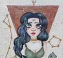 Pisces Zodiac Mosaic close-up