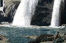 Mosaik Wasserfall Brücke, 300x175 cm Zoom