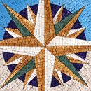Mosaik Kompass, 110 cm Zoom